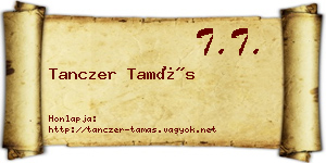 Tanczer Tamás névjegykártya