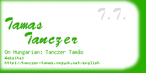 tamas tanczer business card
